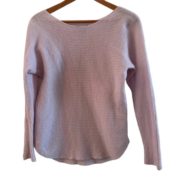 Vince Lavender Ribbed Long Sleeve 100% Cashmere Sweater size Large - Picture 1 of 7